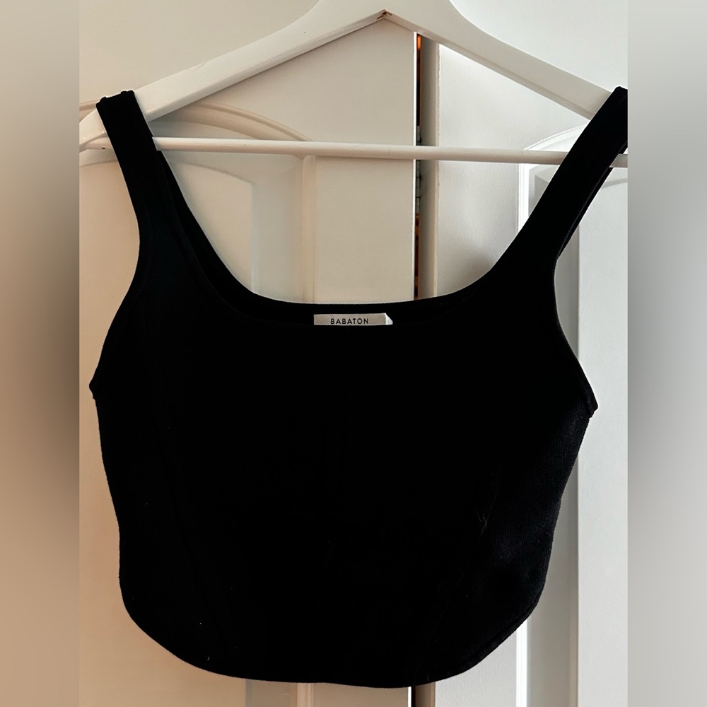 Babaton Black Crop Top